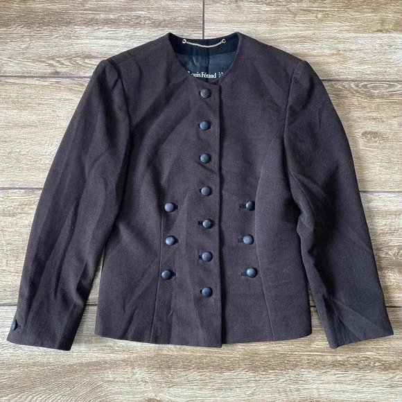 Louis Féraud Military Blazer Lined Jacket size 6 - Picture 2 of 10